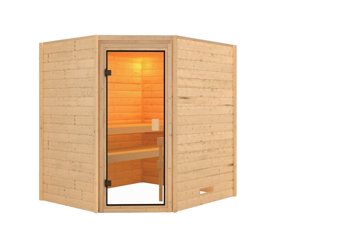 Aktionssauna Turku 2 - 196x170 cm, 38 mm Massivholzsauna|ohne Ofen