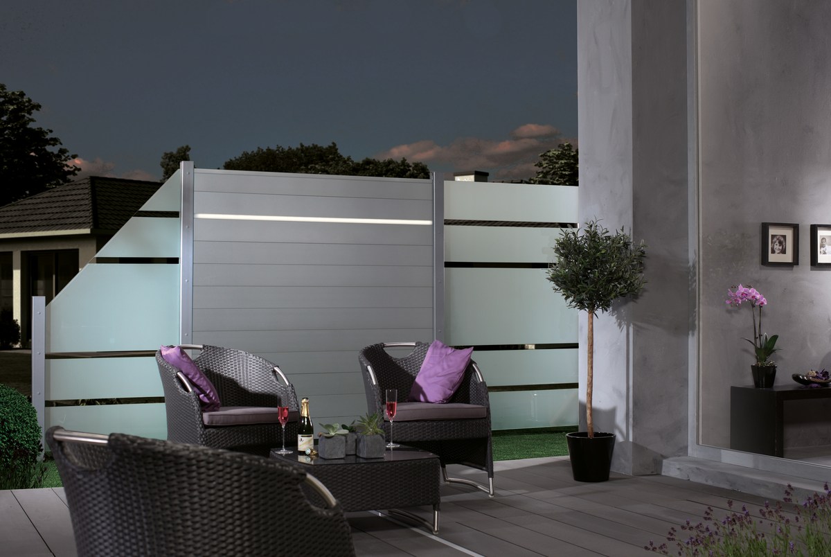 SYSTEM LED-Lichtleiste 179x3x2 cm für Steckzaun