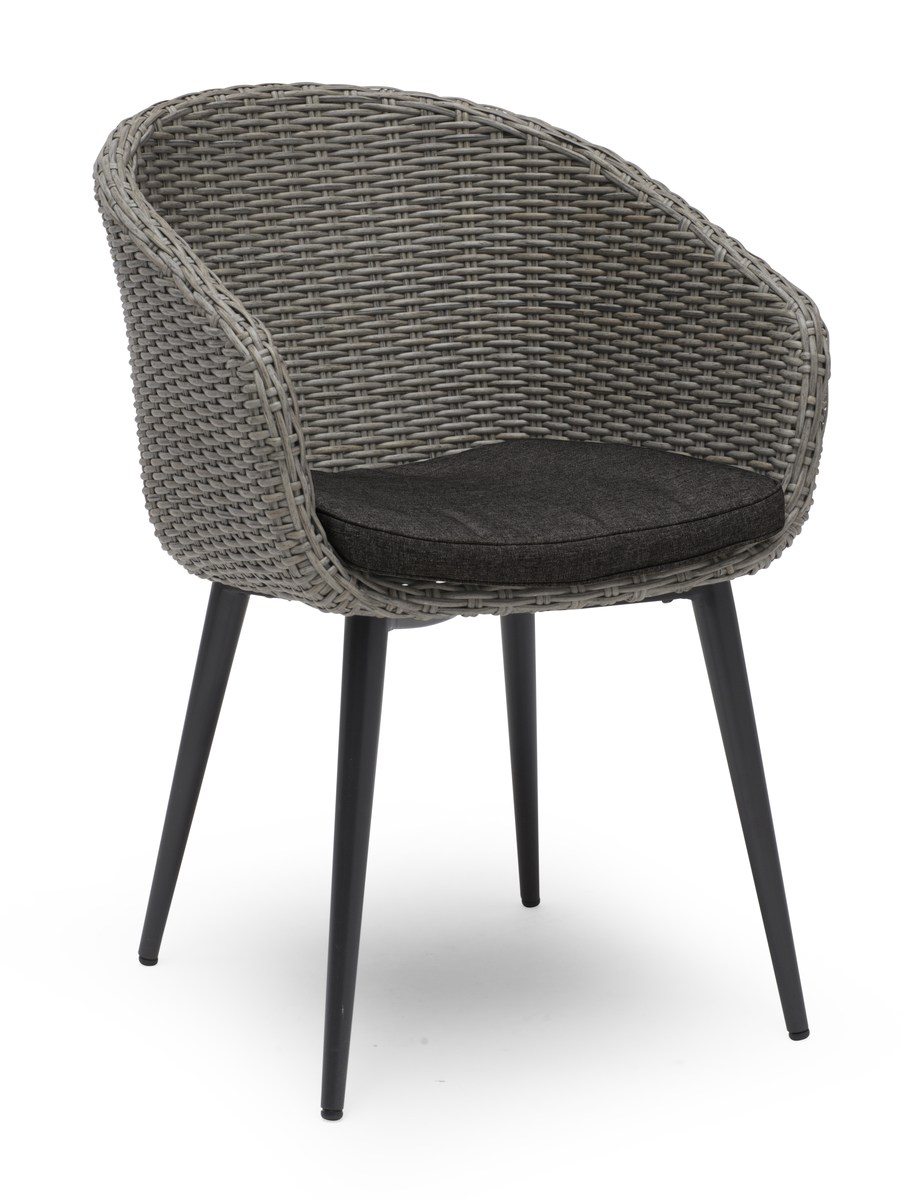 Valletta Sitzkissen für Dining Chair, schwarz-meliert