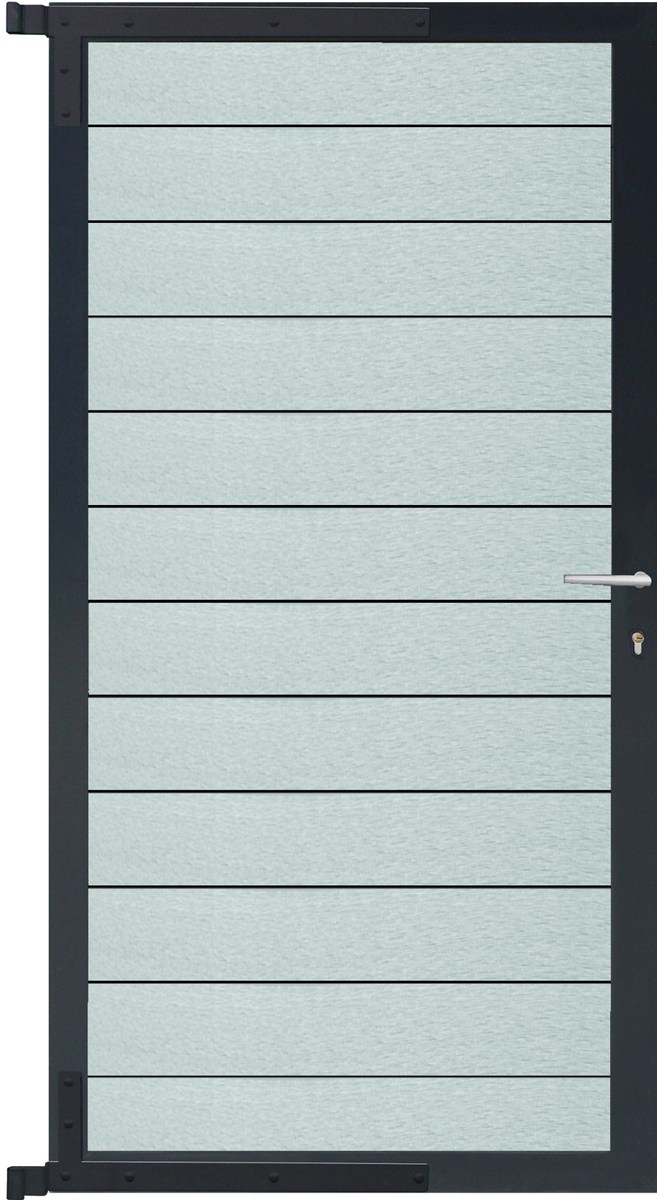 DALU Tor-Set 90x175 cm WPC mit Alu-Rahmen