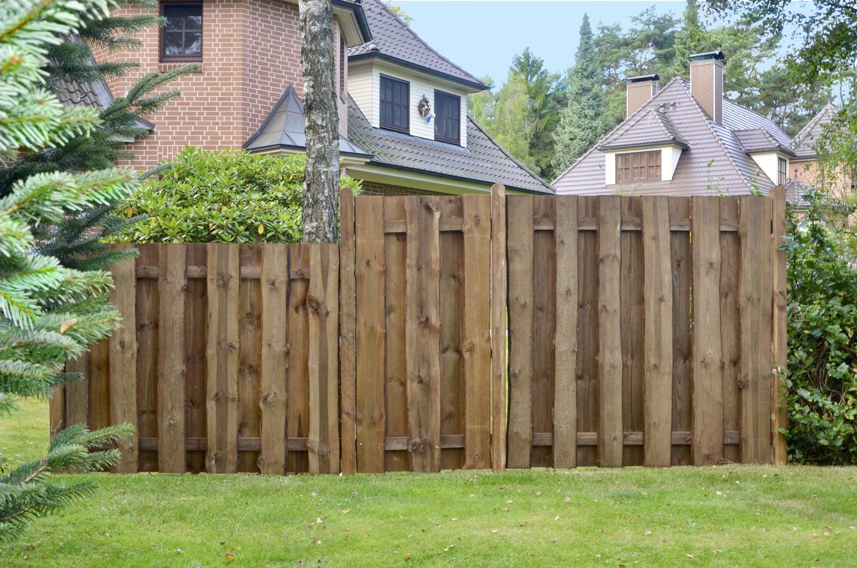 SEELAND Bretterzaun-Element sägerau 180x180 cm, Kiefer/Fichte kdi braun