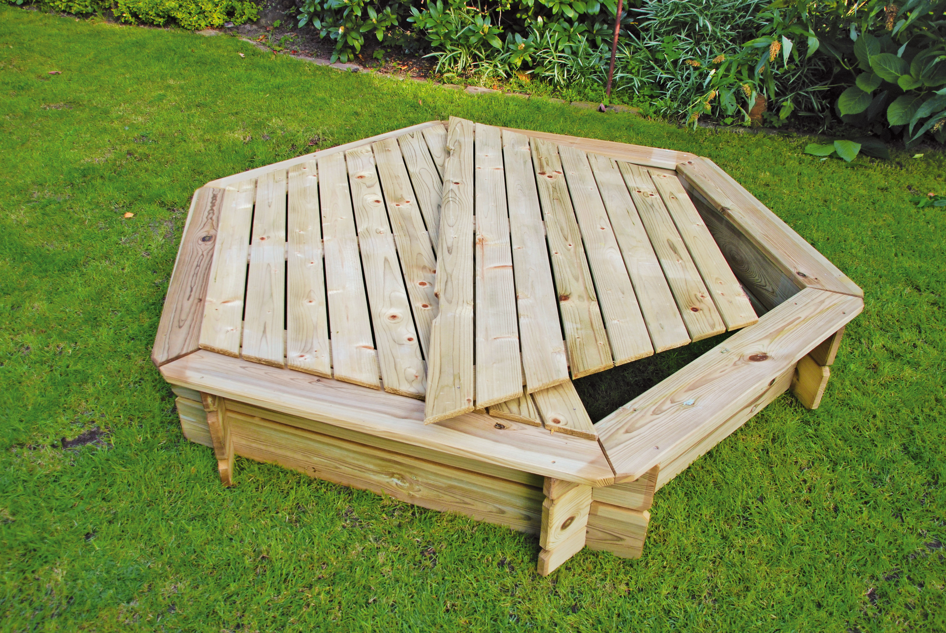 Holz-Abdeckung für T&J Sandkasten BENNY, Ø 180/200 cm