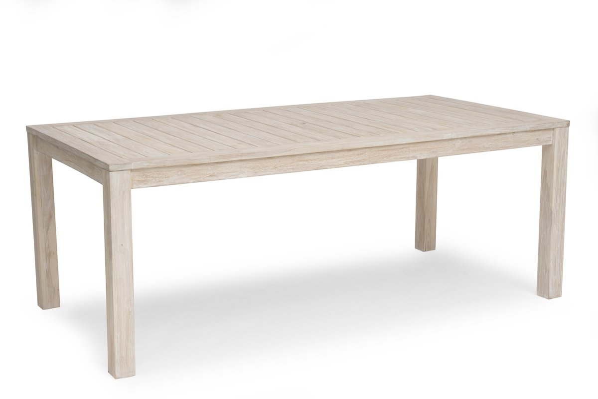 Wellington Esstisch 200x100 cm, Teak whitewashed, Hillerstorp