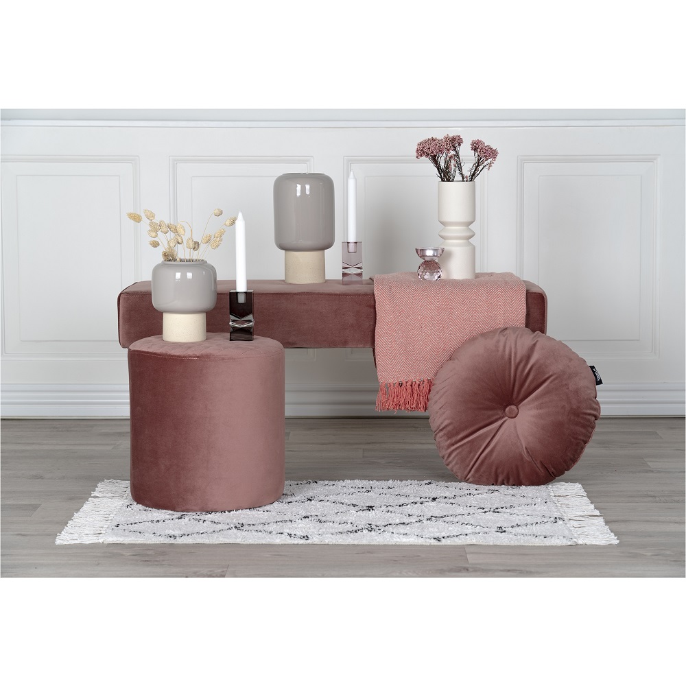 Cort Decke Rosa/Weiß Baumwolle 160x130 cm