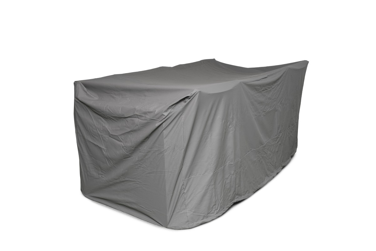 Schutzhülle für Esstisch-Sitzgruppe, 105x140x90 cm, Polyester/PU grau