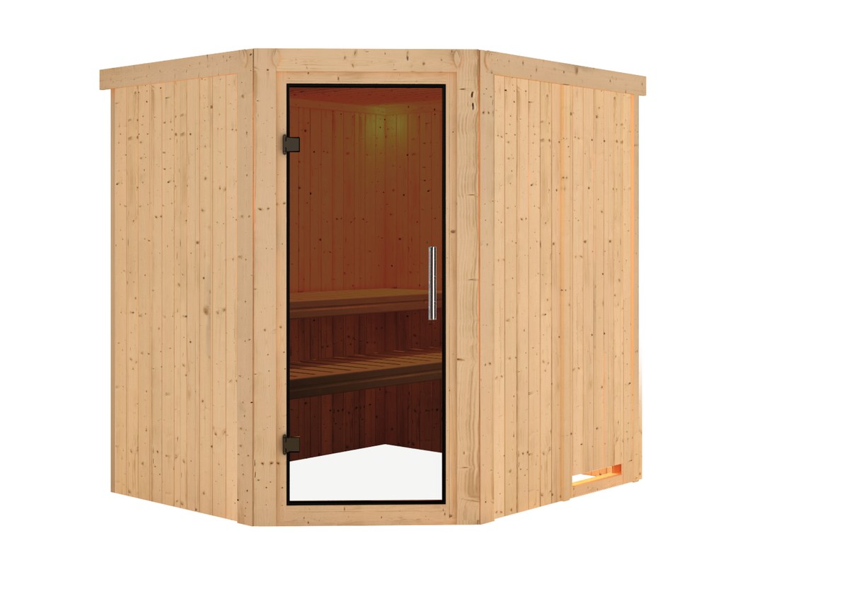 Aktionssauna Varberg 2 - 196x170 cm, 68 mm Systemsauna | ohne Ofen
