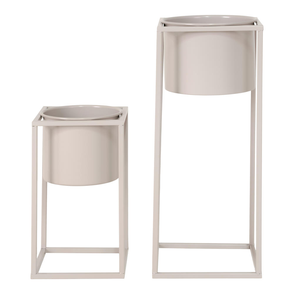 2-er Set Blumentopf - Marla, beige