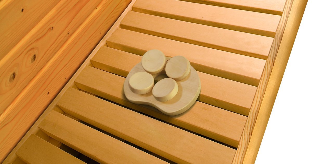 Sauna-Kopfstütze ergonomisch, Espe natur
