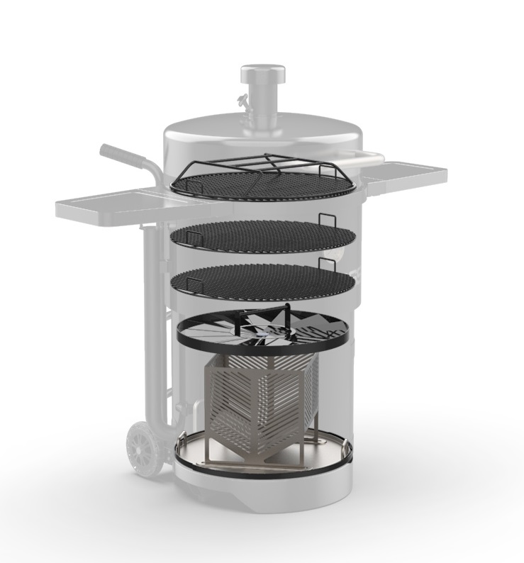 Pit Boss Champion Holzkohle Barrel Smoker, Räucherofen