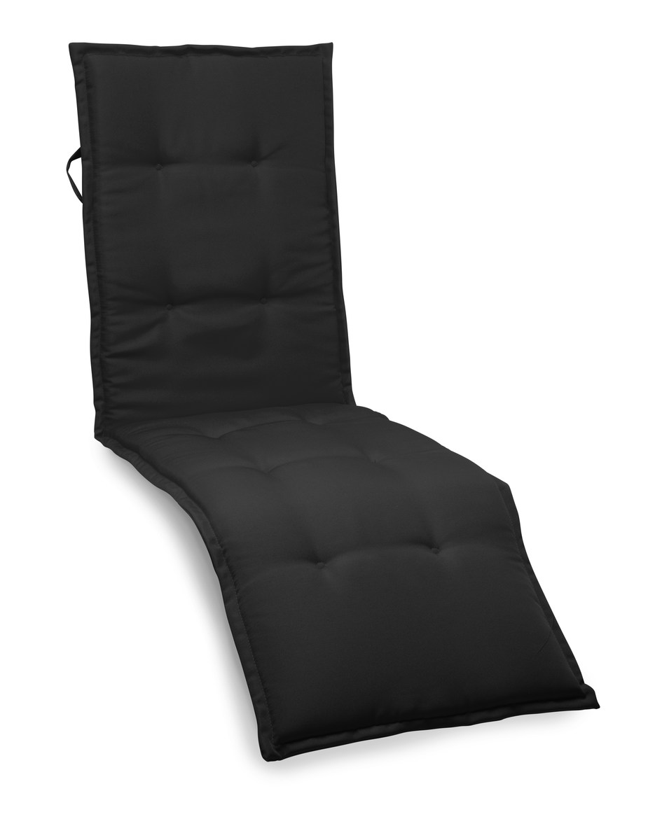 Liegestuhl-Auflage 945, 190x50x5 cm schwarz