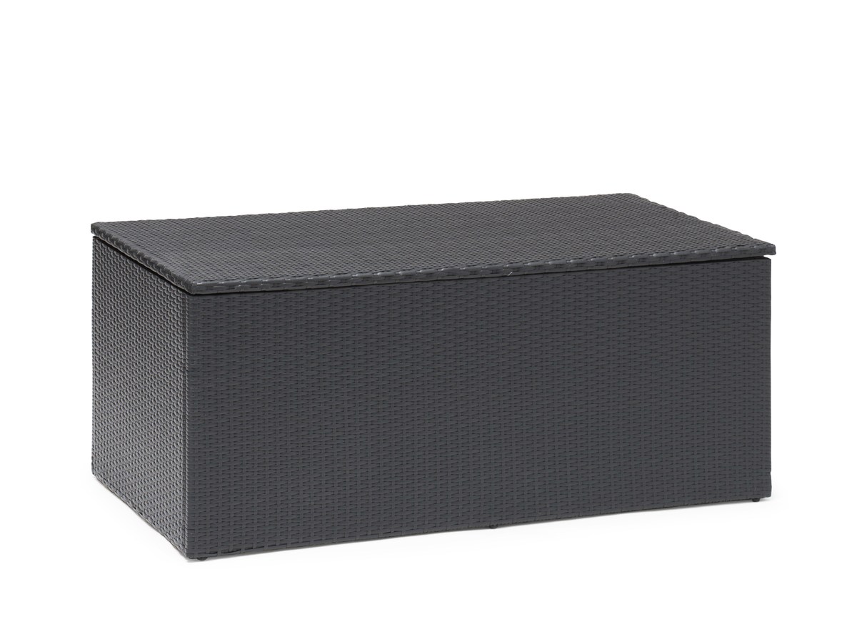Boston Auflagenbox L / Gartenbox 134x61x58 cm Polyrattan schwarz