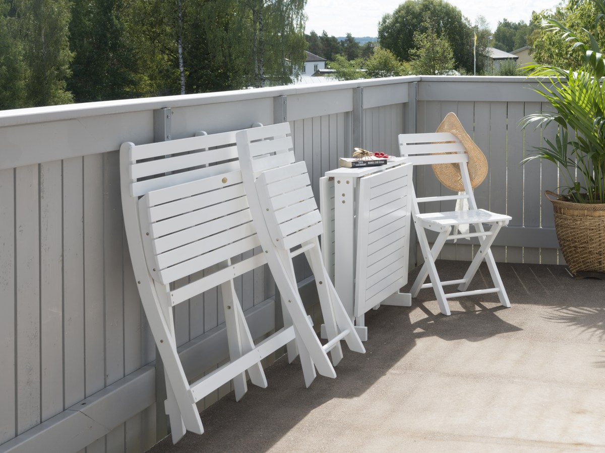 Åre Klapp-Gartenbank aus FSC-Holz weiß von Hillerstorp