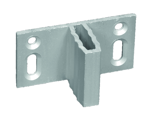 Zaunhalter für WPC-Zäune, Set 8 Stück, Alu anodisiert