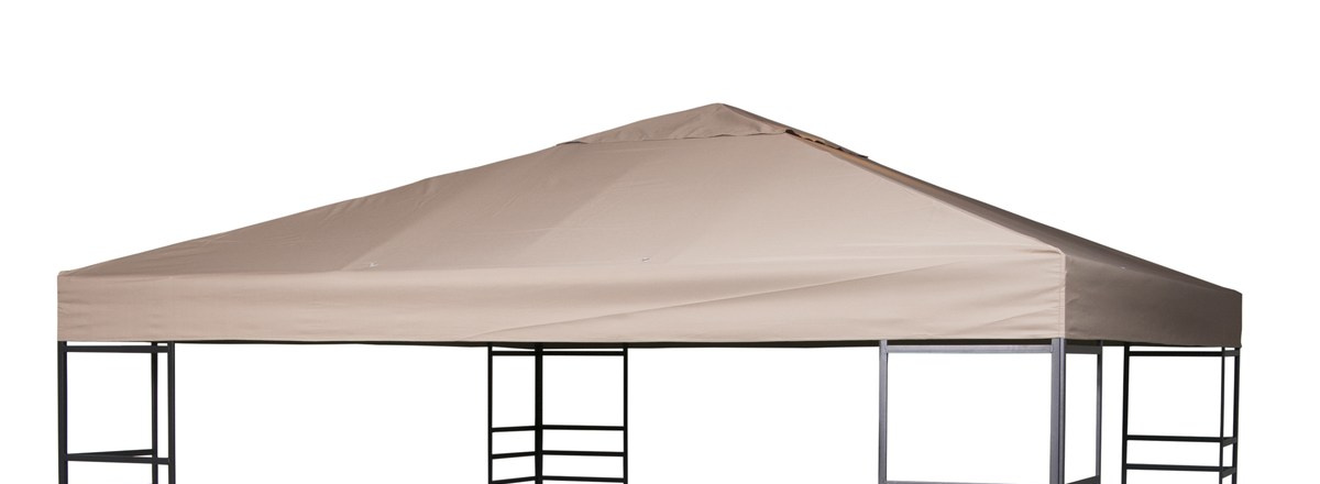 Pavillondach beige, Stoffdach 3x3 m Polyester von Hillerstorp