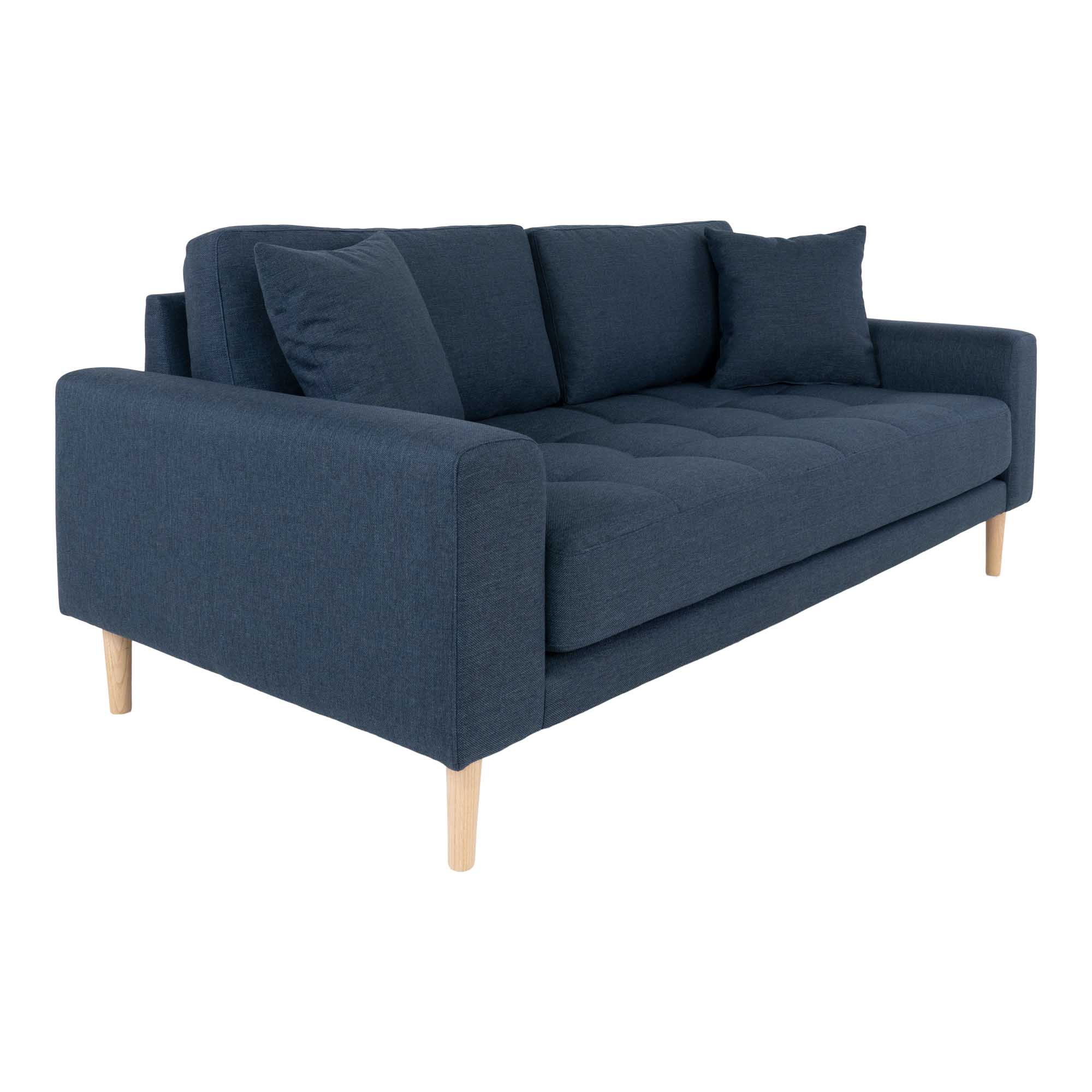 2,5 Sitzer Sofa - Lido, dunkelblau mit 2 Kissen