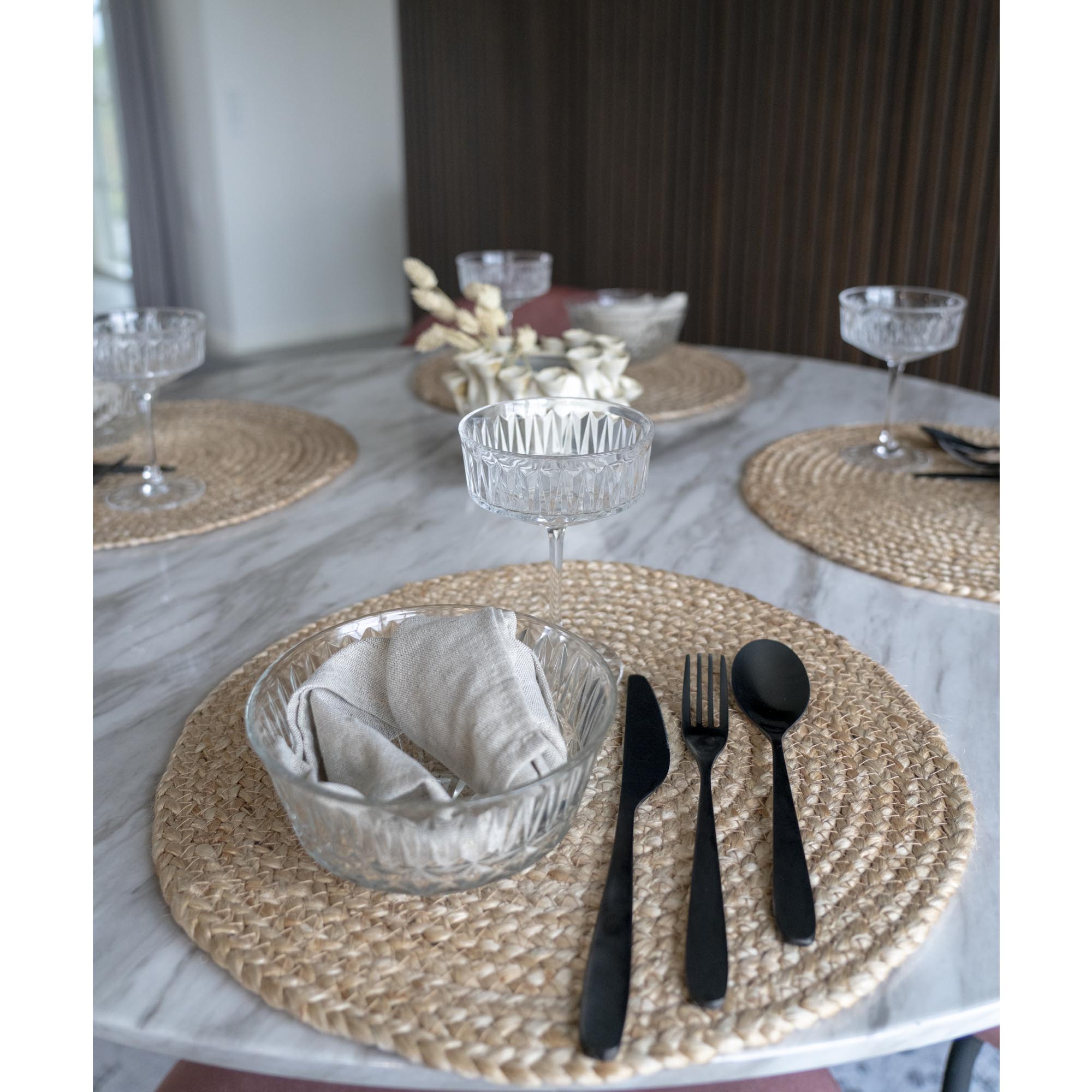 Bombay Tischset (4 Stück) Ø38 cm, natürliche Jute
